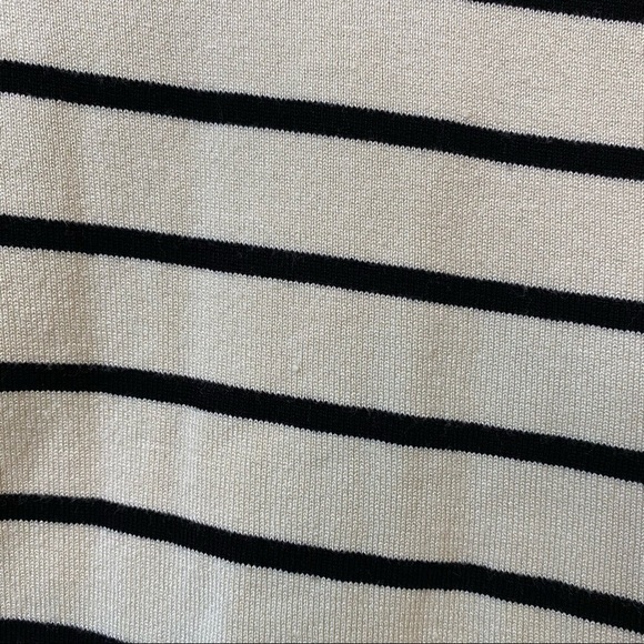 Lumiere Ruffled Collar Off Shoulder Stripped Long Sleeve Top Size Small - Picture 5 of 8